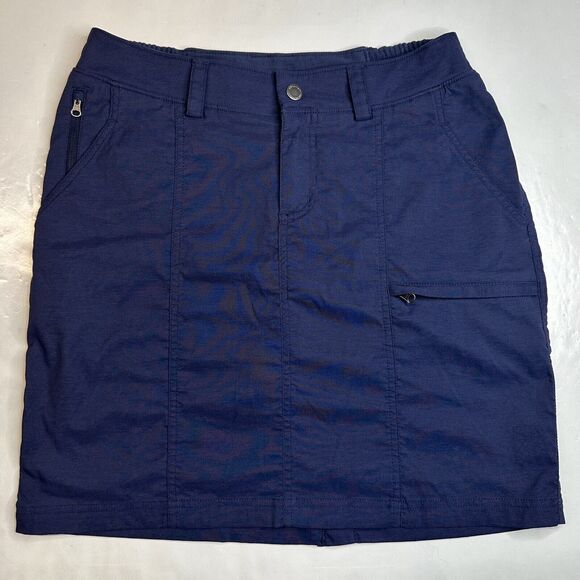 Duluth Trading Dry On The Fly Skort 6 Navy Blue Flex Active Skirt/Shorts EUC - Picture 1 of 11